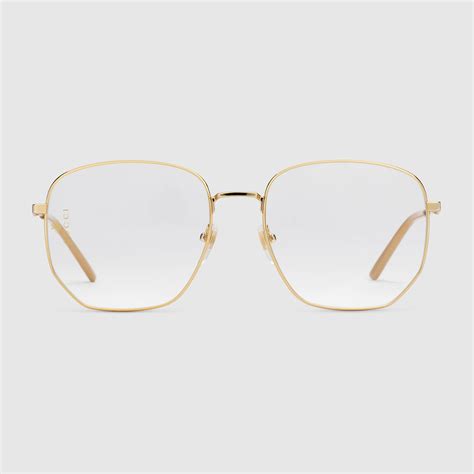 gucci gold rimmed glasses|Gucci gold frame eyeglasses.